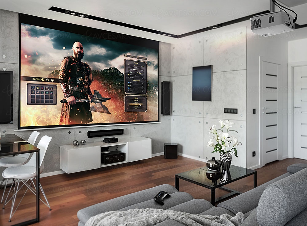 playing with video projector